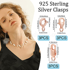 9 Stück 9 Stil 925 Sterling Silber Verschlüsse&nbsp;STER-BBC0001-17C