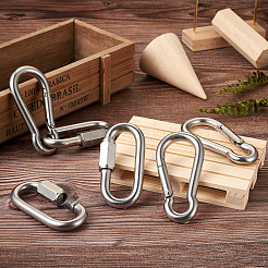 6 Stück 2 Stil 304 Edelstahl-Karabiner zum Klettern&nbsp;STAS-TA0001-33P