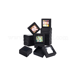 Coffrets cadeaux carrés de rangement en papier kraft&nbsp;CON-WH0095-100C-02