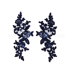 Blätter Polyester Stickerei Ornamente Zubehör&nbsp;DIY-WH0281-11D