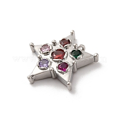 Ottone micro spianare pendenti zirconi&nbsp;KK-U033-06P-02