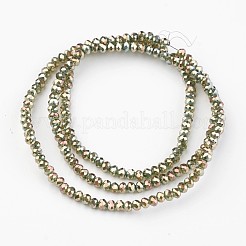 Chapelets de perles en verre électroplaqué&nbsp;EGLA-P018-2mm-FR-B08