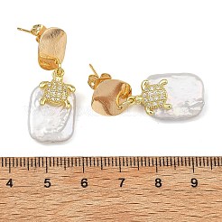 Ohrstecker mit Keshi-Perle aus natürlichem Barockgestein&nbsp;EJEW-JE07270