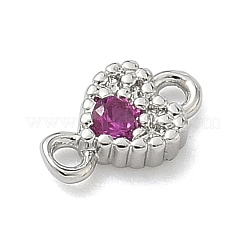 Herzanhänger aus Messing mit Zirkonia-Pavé&nbsp;KK-G548-18P