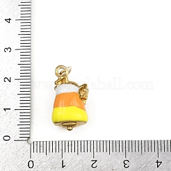 Halloween-Thema 304 Edelstahl Emaille Anhänger&nbsp;STAS-L296-01G