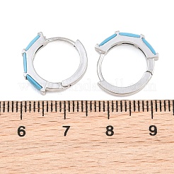 Micro ottone spianare zirconi Orecchini a cerchio&nbsp;KK-CBA8324-12P-01
