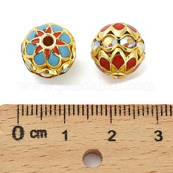Perles en laiton émaillé&nbsp;KK-Q080-01A