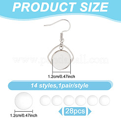 Kits de fabrication de boucles d'oreilles pendantes en acier inoxydable à dôme vierge à faire soi-même&nbsp;DIY-AN0001-09P