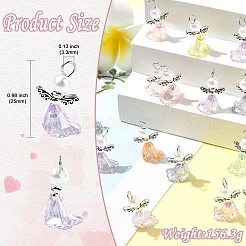 120 Stück 6 Farben transparente Acryl-Anhänger&nbsp;PALLOY-CJ00116