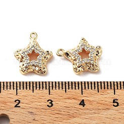 Porte micro ouvrent pendentifs zircone cubique en laiton de placage&nbsp;KK-K333-88G