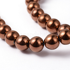 Chapelets de perles en hématite synthétique sans magnétiques&nbsp;G-G091-6mm