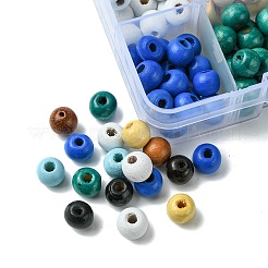 160pcs 8 Arten Naturholzperlen&nbsp;WOOD-FS0001-18
