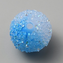 Gefrostet Acryl-Perlen&nbsp;MACR-WH0007-91F