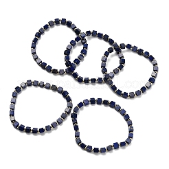 Lapis naturali perline lazuli allungano i braccialetti&nbsp;BJEW-F523-02A
