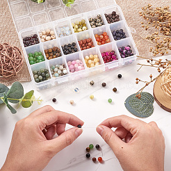 450 Stück 18 Farben natürliche und synthetische Edelsteinperlen&nbsp;G-YS0001-10