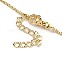 Collane con ciondolo a forma di cuore di pesca con pavé di zirconi in ottone da donna&nbsp;NJEW-Q346-03G-01