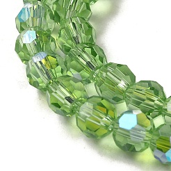 Chapelets de perles en verre transparent électrolytique&nbsp;LS-EGLA-A035-T6mm-L09