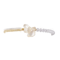 Braccialetti di perline intrecciate in vetro bicono sfaccettato con perline di vetro rotonde&nbsp;BJEW-MZ00164-01