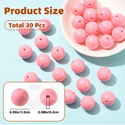 30 pieza de cuentas redondas de silicona&nbsp;SIL-SZ0004-23E