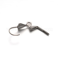 Muschel-Ohrring-Beschläge aus Edelstahl 304 mit Klapphebel&nbsp;STAS-E103-04A