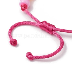 7-farbige geflochtene Perlenarmbänder aus Rondell-Acryl&nbsp;BJEW-JB10223-01
