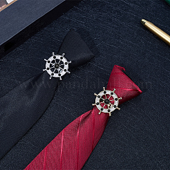 2 pieza de clips de corbata de aleación de rhinestone de 2 colores&nbsp;FIND-CY0001-37B