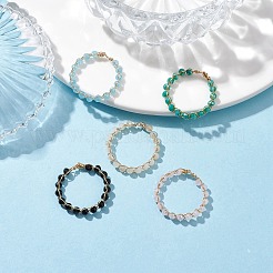 Fingerring aus Glasperlen&nbsp;RJEW-JR00677