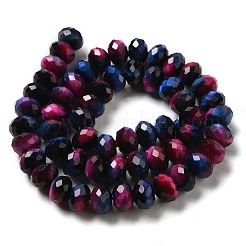 Fili di perline occhio di tigre arcobaleno naturale&nbsp;G-NH0002-D02-04