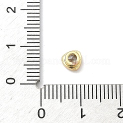 Dreieckige Messing-Mikropavé-Zirkonia-Cabochons&nbsp;KK-P345-13G-F