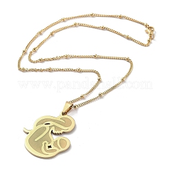201 colliers pendentifs en acier inoxydable&nbsp;NJEW-K253-21G