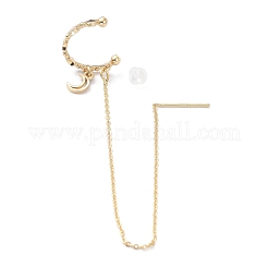 Mond & Stern Ohrstulpe Wrap Kletterer Ohrringe&nbsp;EJEW-K088-09G