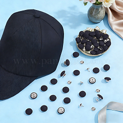 48 set di bottoni rotondi piatti in alluminio rivestiti in poliestere&nbsp;DIY-NB0016-27