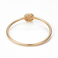 Placage en rack bracelets en zircone cubique micro pave en laiton&nbsp;BJEW-E071-16G-01