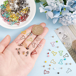 100 Satz 10 Farben Mini-Legierung Kürbis Schnalle&nbsp;DIY-GO0002-12