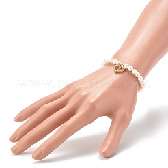 Bracelets à breloques extensibles en laiton micro pavé zircone cubique&nbsp;BJEW-JB06261-07