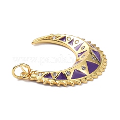 Micro ottone spianare cubic zirconia ciondolo&nbsp;ZIRC-P089-17G