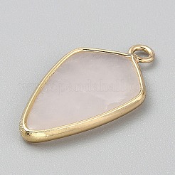 Colgantes naturales de cuarzo rosa&nbsp;G-WH0035-19D