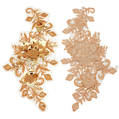 1 paire d'accessoires de costume en polyester brodé à paillettes&nbsp;DIY-CY0002-39