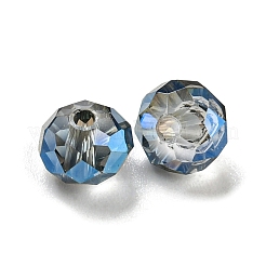 Cuentas de vidrio transparente electrochapa&nbsp;GLAA-L046-02