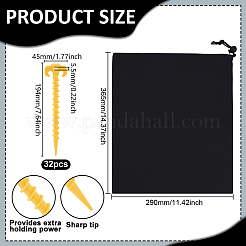 32 pz chiodi per tenda da campeggio e tenda da sole in plastica per esterni&nbsp;AJEW-GO0004-32B