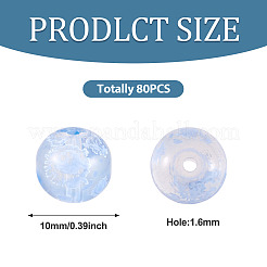 80 pieza de cuentas de lampwork transparentes hechas a mano&nbsp;FIND-TAD0001-04A