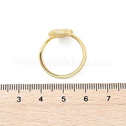 Mikropavé-Manschettenringe aus klarem Zirkonia aus Messing für Damen&nbsp;RJEW-A061-01G
