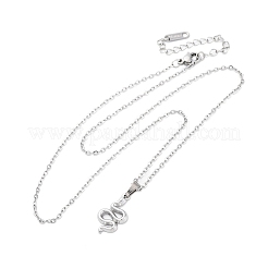 Collane con ciondolo in acciaio inossidabile 304 a forma di serpente&nbsp;NJEW-M096-03P