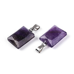 Natürlichen Amethyst Edelsteinanhänger&nbsp;G-N349-17P-02
