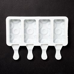 Rechteckige Eiscreme-Silikonformen in Lebensmittelqualität zum Selbermachen&nbsp;LS-DIY-D062-01B