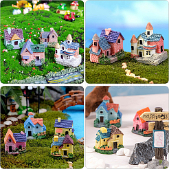 8 Stück 8 Stile Harz Haus Display Dekorationen&nbsp;DJEW-CN0001-45