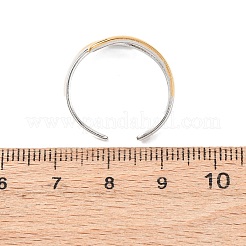 Anelli per polsini bicolore in acciaio inossidabile 304&nbsp;RJEW-S635-01GP-H-01