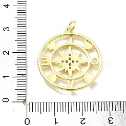 Porte micro ouvrent pendentifs zircone cubique en laiton de placage&nbsp;KK-D359-12G