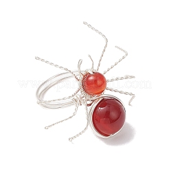 3 Stück Fingerringe aus natürlichem Edelstein.&nbsp;RJEW-TA00211
