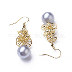 Pendientes de concha de perla sintética.&nbsp;EJEW-P179-03G-05